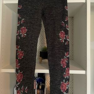 Free People Floral Cotton grey leggings Size S
